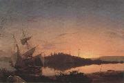 Frederic E.Church Twilight on the Kennebec Sweden oil painting reproduction